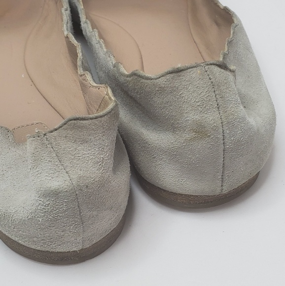 Chloe Suede Plonge Lamb Ballet Flats shoes - Picture 3 of 5